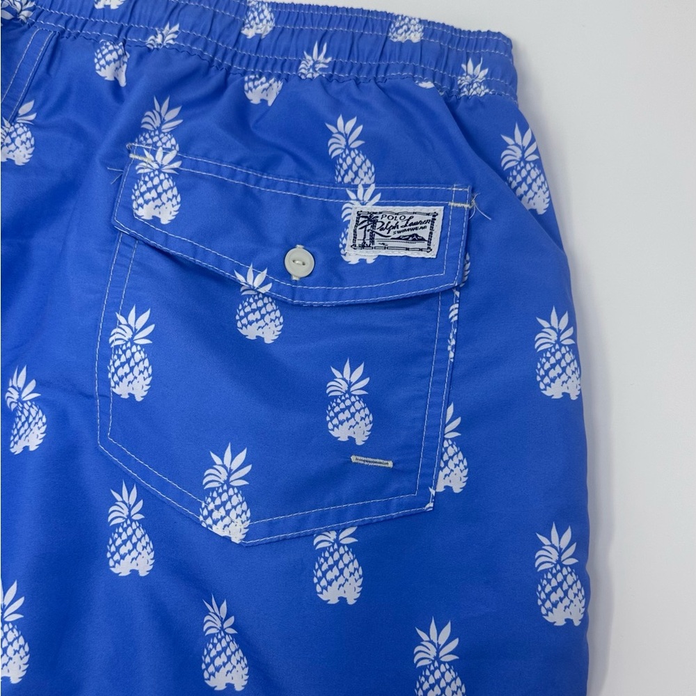 Ralph Lauren Swim Trunks board shorts Pineapple Print Blue XL - Picture 4 of 5